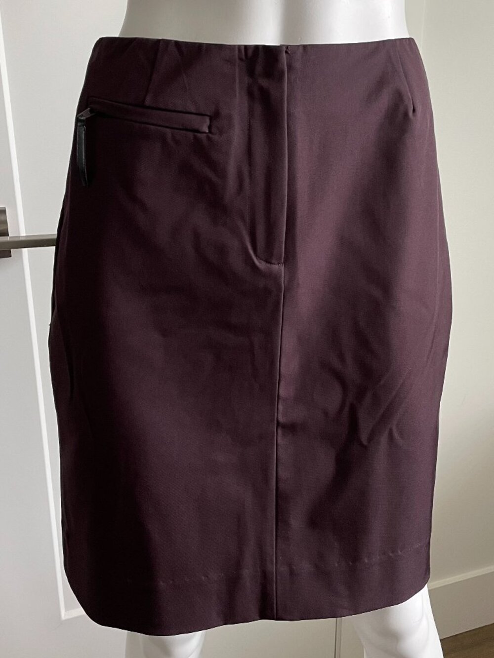 A/X Armani Exchange Contemporary Designer Pencil Skirt Burg/Chocolate Brown Sz 6